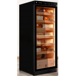 Vincellar C330A-CABK Star Black box / Canadian Cedar Wood Shelf Thermostatic Cigar Cabinet (6-tier, 800-1200pcs)